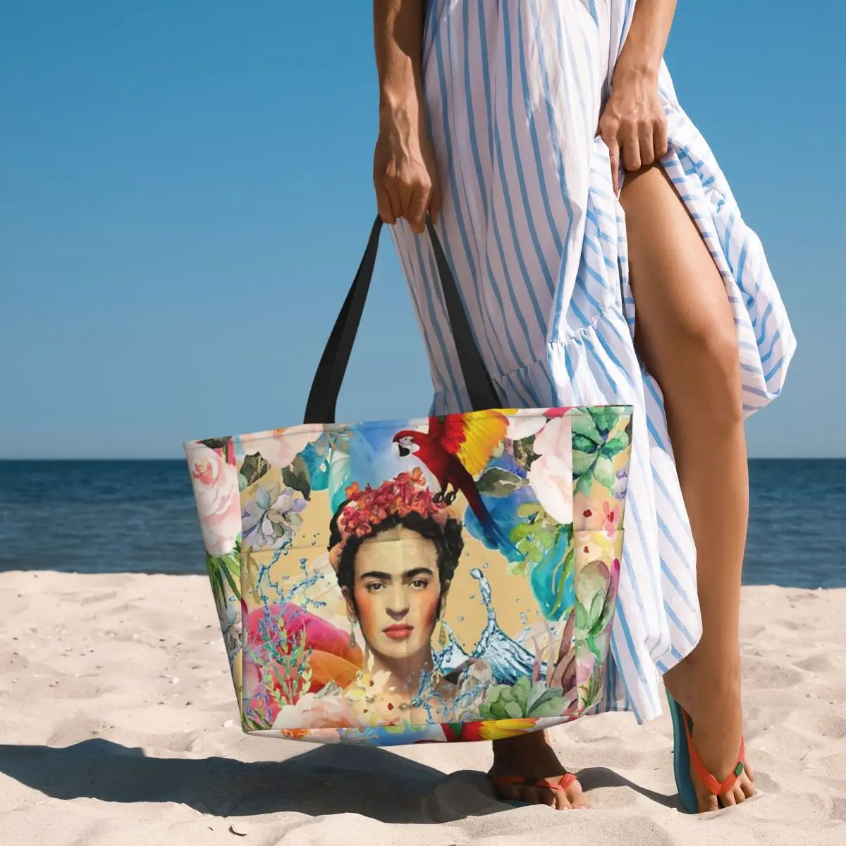 Large travel bag, waterproof beach bag, Like F-Frida Pool, gym tote or camping bag 6