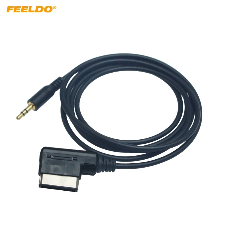 

FEELDO 1PC Car Media AMI MMI Interface To 3.5mm Audio AUX MP3 Adapter for Audi Volkswagen AUX Wire Cable #MX6219