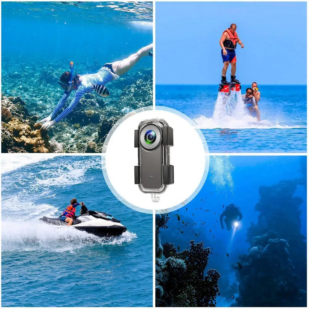 Insta360 ONE X2 용 보호 쉘, 방수 하우징 케이스, 스포츠 카메라 보호 수중 다이빙 쉘
