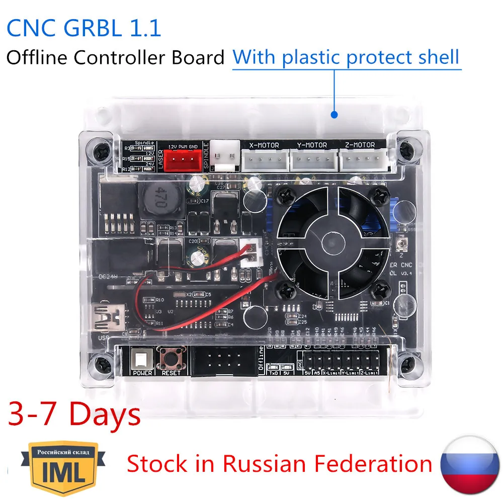 〖RU Stock〗CNC 3-осевая USB Панель управления GRBL для лазерной машины 3018 Pro 1610 с