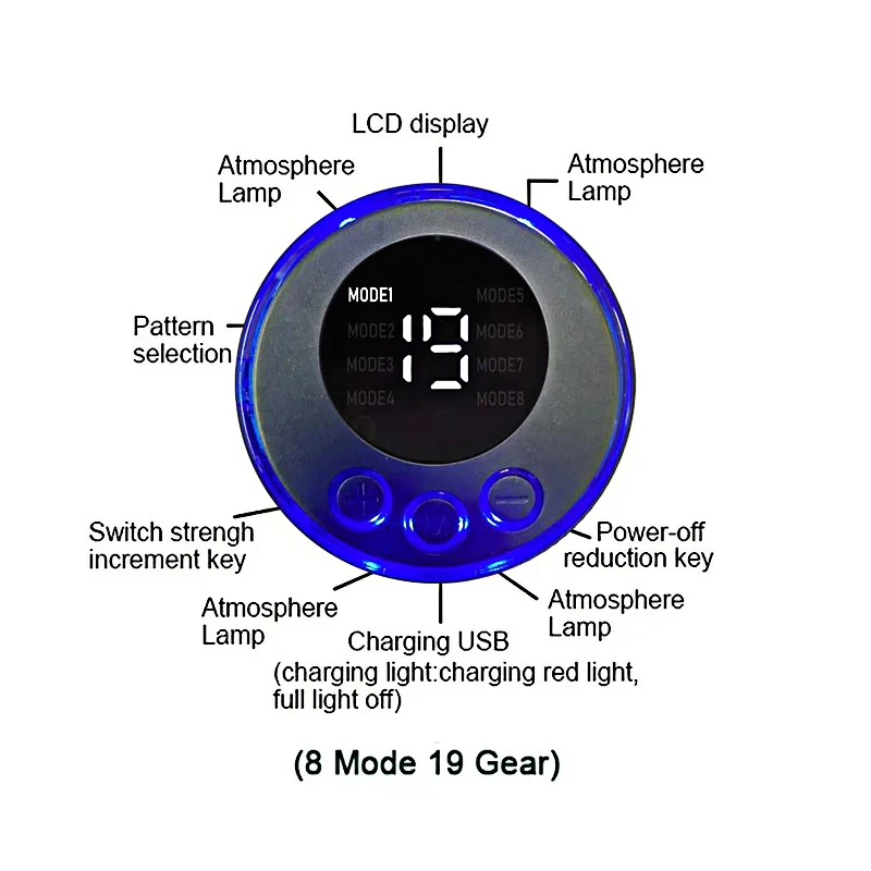 Abdominal Muscle Stimulator Fitness ABS Arm Training Patches Muscle Exercise Instrument USB Charging Home Men Women