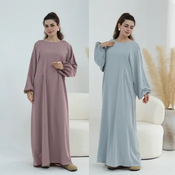 Dresses Breastfeeding Abaya Robe Women Front Zipper Nursing Wear Muslim Islam Turkey Kaftan Dubai Abayas Modest Arabic Caftan