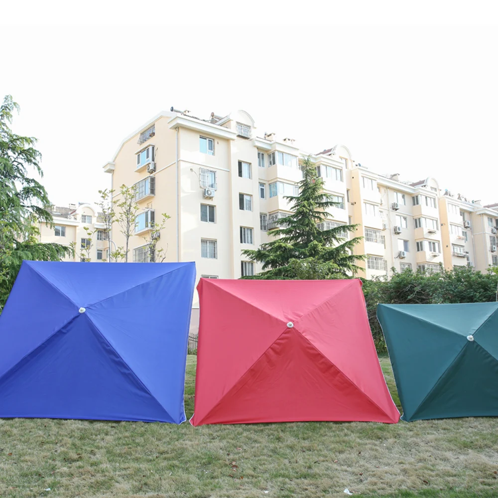 Pare-soleil Pliant, Parasol Extérieur, Parasol Carré, Parasol de Cour, Grand Parasol Tek