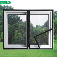 Black, Customized size，Window mesh with zipper Self-adhesive zipper,mosquito nets for windows anti mosquito window door curtain - Image 6