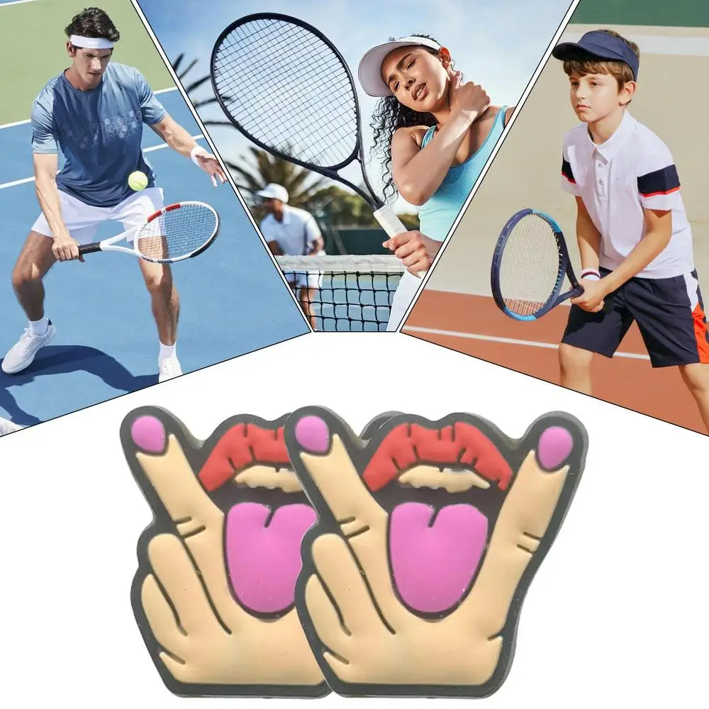 Description Picture 6 of itemTennis Dampener 2PCS Cute Tennis Shock Absorber Soft Silicone Tennis Vibrastop Dampener Tennis Racket Accessories Make A Big Hit
