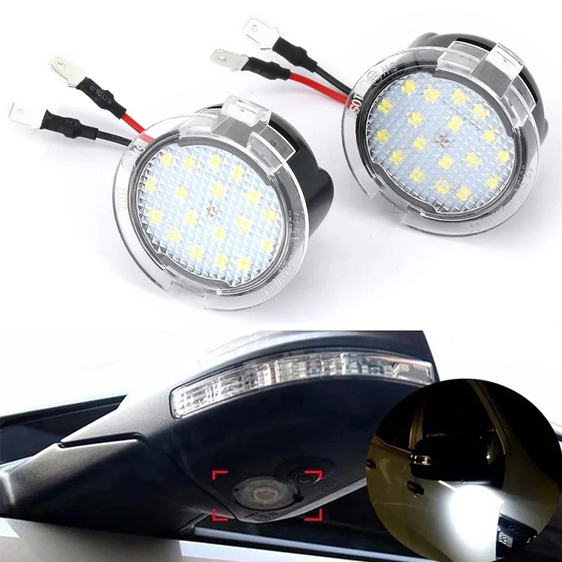 2Pcs Car Led Under Side Specchietto Retrovisore Luce Pozzanghera Per Ford F-150 Mondeo Mk5 Edge Fusion Explorer Flex Taurus Mustang Light