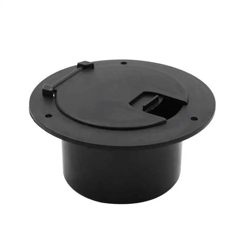 

Round Electrical Cable Hatch Anti-UV Durable 5.2 Inch Diameter RV Camper Trailer Motorhome Power Cord Hatch/cover Black