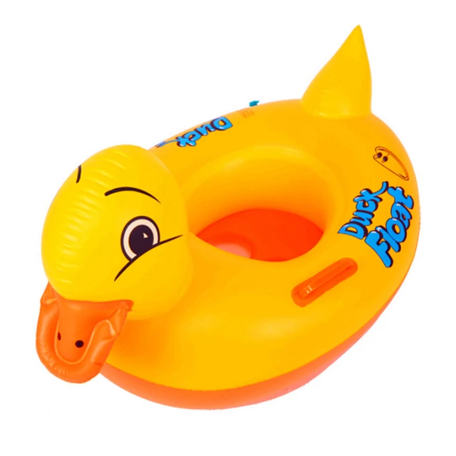 Duck Baby Toddlers Swimming Pool Rings Seat Cute Inflatable Infant Kids Safety Water Toys Float Swim Ring Circle with Handle 1