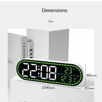 Large Digital Wall Clock Temperature and Date Week Display Electronic LED Table Alarm Clocks Brightness Adjustable 12/24H Format 6