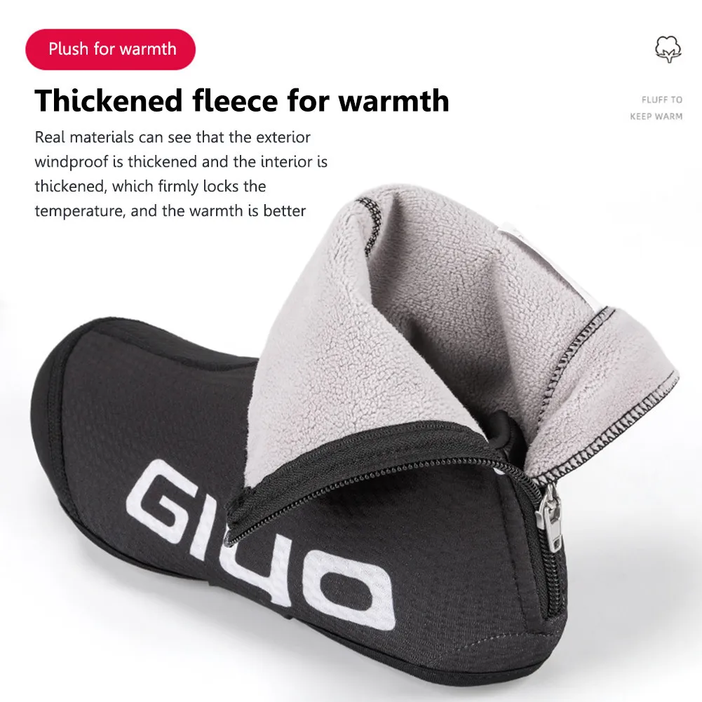 Bicycle Shoe Covers GIYO Cycling Shoe Cover Winter Style Thickened Polar Fleece to Keep Warm MTB Road Bike Wind/Dust Proof Outdoor Bike Equipment