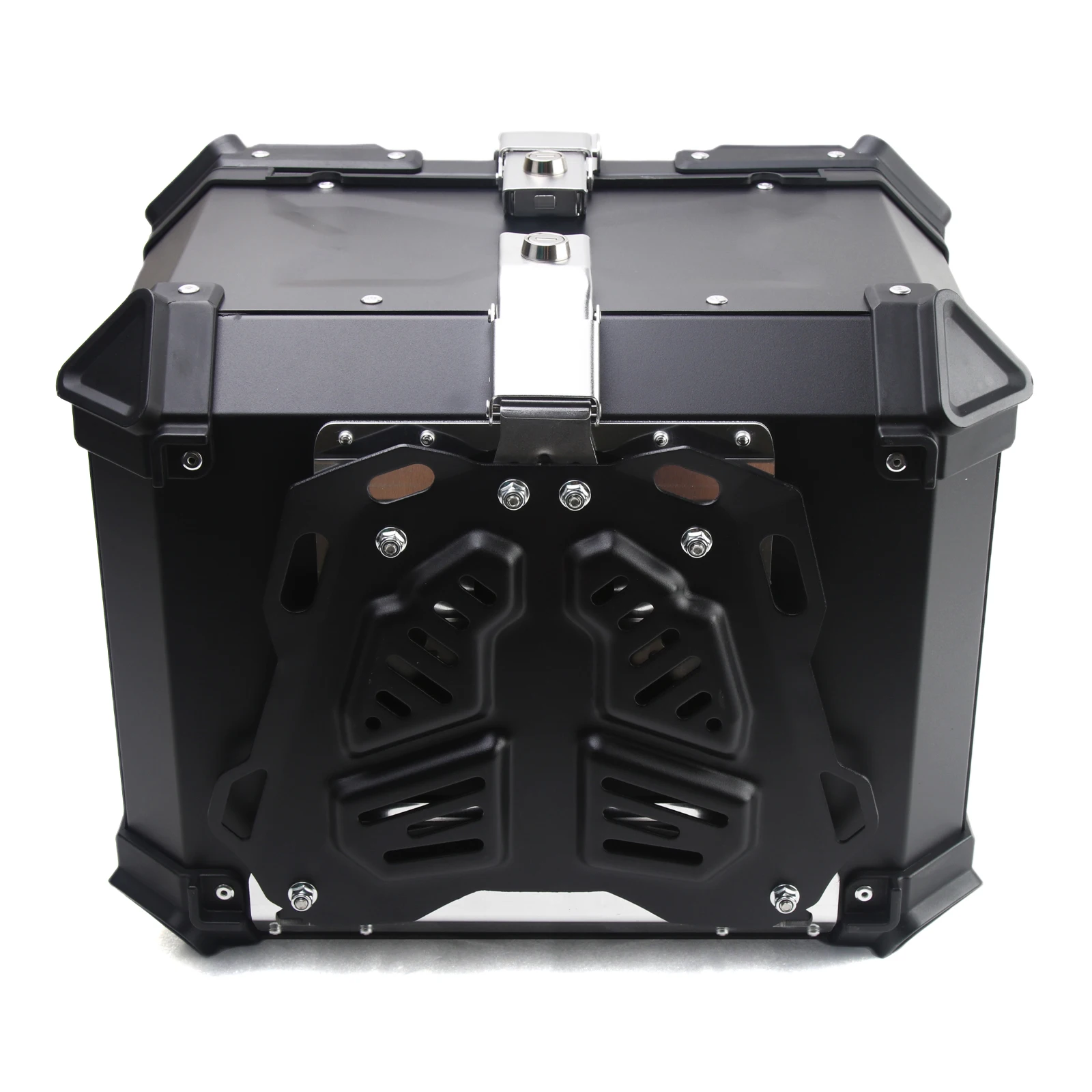 Motorcycle Rear Top Case Moto Luggage Storage Tail Box Waterproof Motorcycle Trunk Key Lock Tool box Aluminum 45L/55L/65L/80L