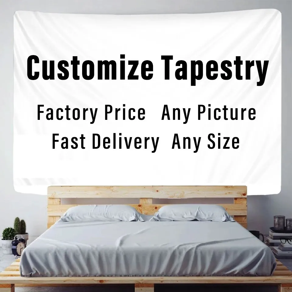 

Custom Tapestry Any Logo / Size / Color Creative DIY Design Tapestry Decorative Life Photo Tapestry for Family Friends Gifts