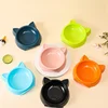 ​​Candy Color Cat-Ear Bowl with Smooth Edge - Chin-Friendly Large Capacity Pet Dish for Cats & Small Dogs, Food & Water Feeder 3