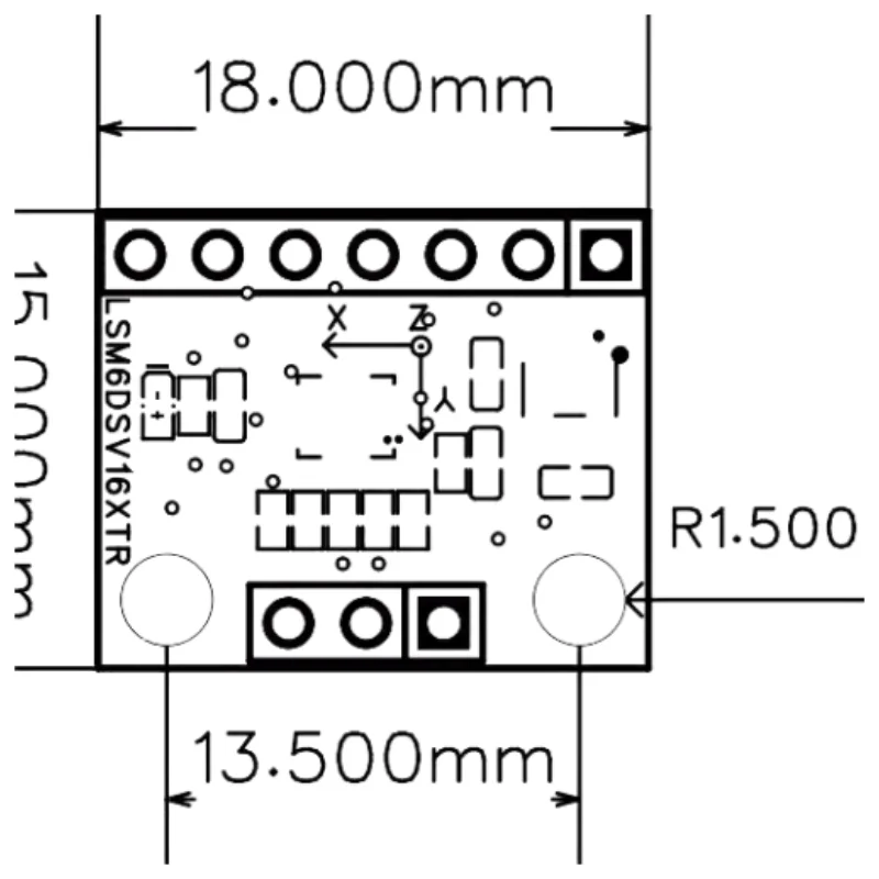 Modulo LSM6DSV16XTR Sensore a sei assi con fusione di algoritmi integrata - immagine 5