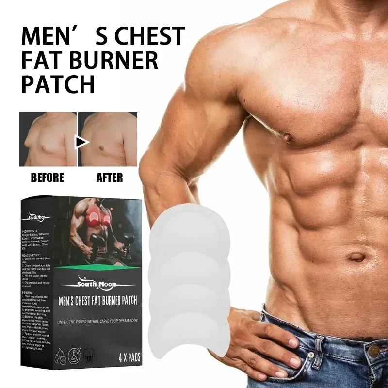 

Men's Breast Firm Patch Anti Cellulite Anti-Sagging Chest Fat Burning Muscles Body Shaping Fitness Gynecomastia Removal Care