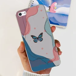 Cute Astronaut Clear Silicone Shockproof Phone Case - iPhone SE 2016 (Case - c69)
