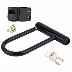Heavy - Duty Bicycle and Motorcycle Anti - Theft U - Lock with Keys & Mounting Bracket (1 set)