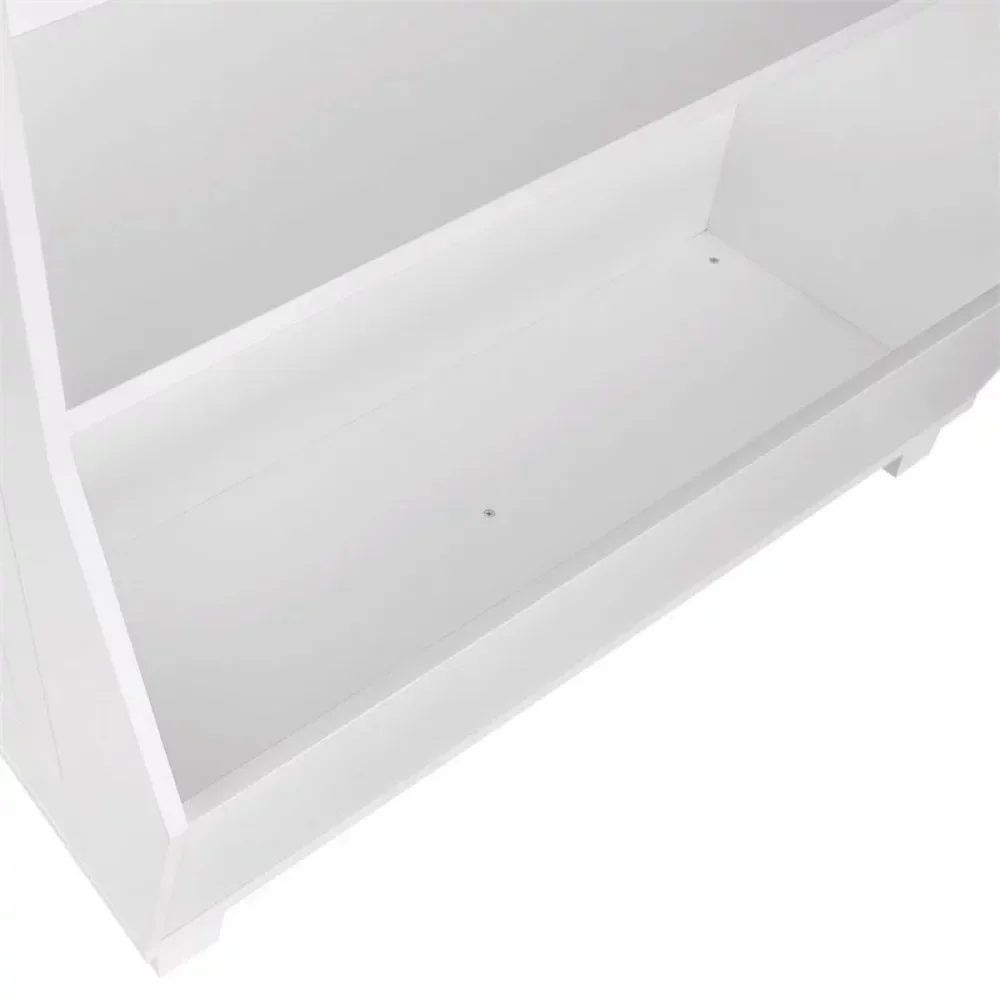 New 2025 Kids 34in Playroom Bookshelf with Veggie Bin Organizer and 2 Open Toy Storage Shelves 4