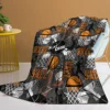 Sports Blanket Printed with basketballs and trophies Warm Cozy Soft Throw Blanket for All Season for Couch Sofa Bed 1