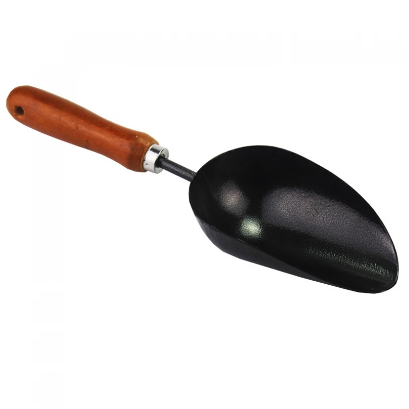 

Thicken Garden Shovels Soil Spoon Gardening Tool Iron Head Portable Redwood Handle Flower Vegetable Planting Shovel Digging Tool