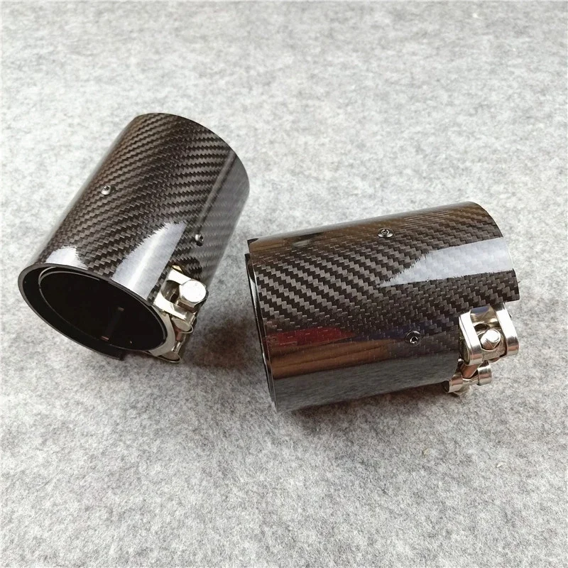 Exhaust Pipe Tip One Piece Black M2 M3 M4 M5 Performance Carbon Exhaust Tips For Bmw F87 F80 F82 F83 F90 Muffle Nozzles Tails