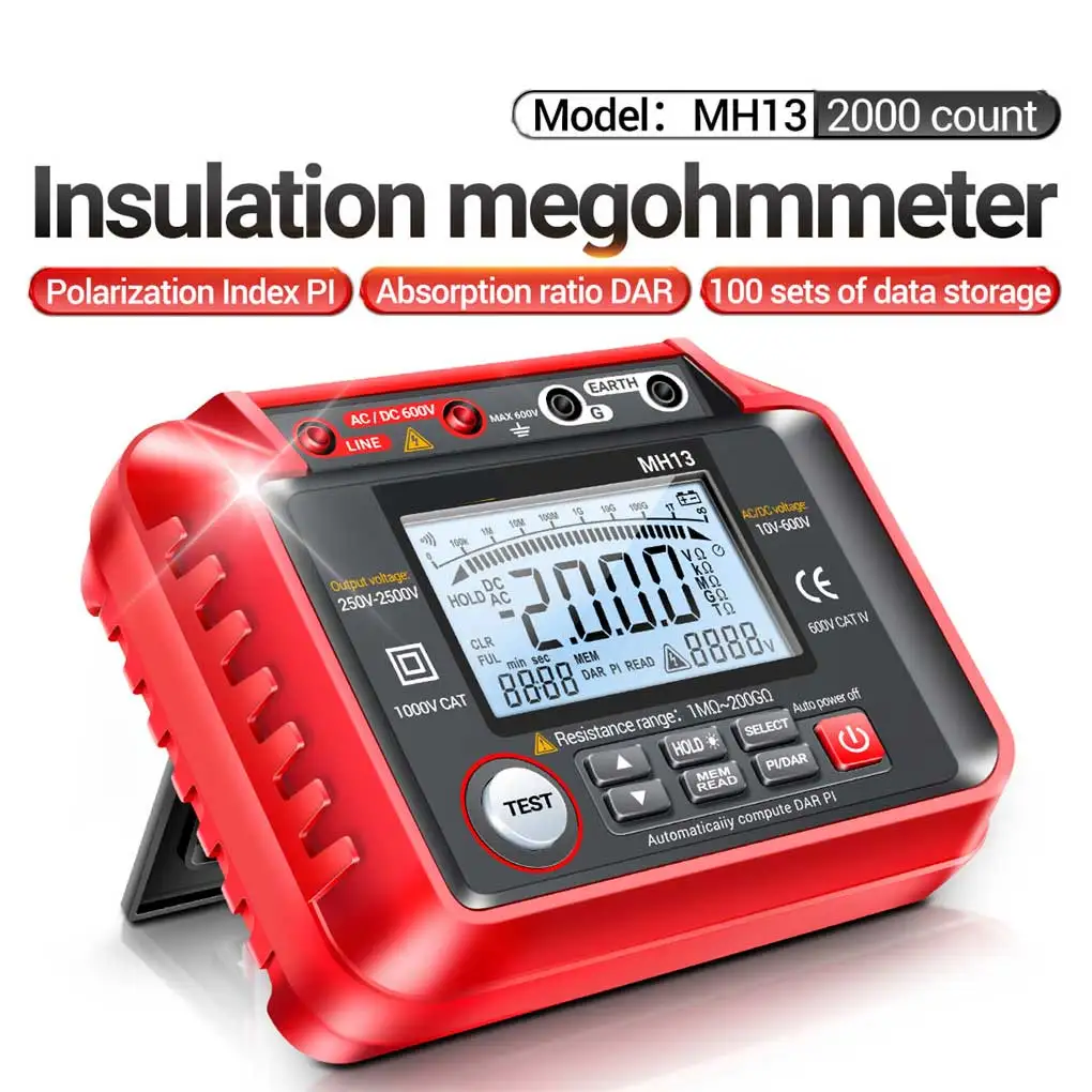 

Digital Meters Tester Resistance Voltage Megohmmeter Megger Accessories