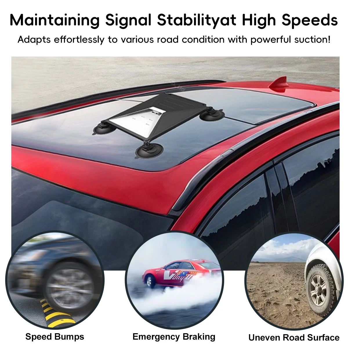 스타링크 미니 차량용 마운트 보호 실리콘 케이스 (2-in-1) - 흡착판 루프 마운트 커버 포함 (썬루프, RV용)