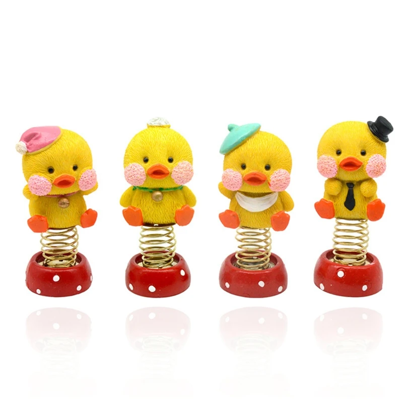 

Автомобиль Bobble для украшения головы, трясущиеся фигурки желтой утки, подарок на Рождество