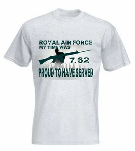 My Time Was 7.62 T-Shirt RAF Royal Air Force Tshirt Men's 100% Cotton Casual T-shirts Loose Top Size S-3XL