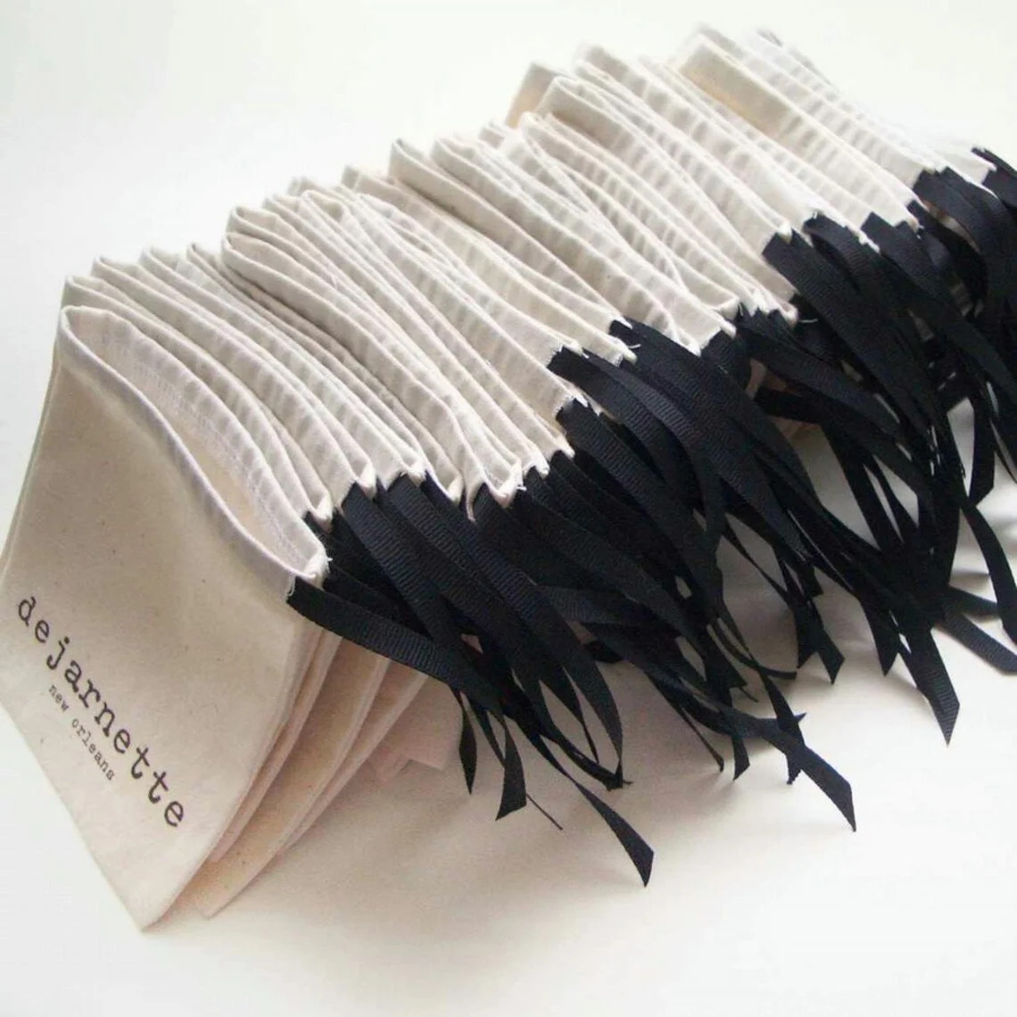 리본이 달린 면 선물 가방, 5x7cm, 8x10cm, 9x12cm(3.5 인치 x 4.75 인치), 10x15cm(4 인치 x 6 인치) 쥬얼리 메이크업 포장 파우치, 13x17cm