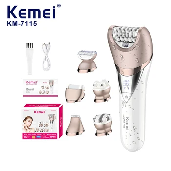 maquina de depilación eléctrica impermeable masaje lavado cara lijadora de pies depiladora afeitadora 6 en 1 recortadora de pelo corporal para mujeres