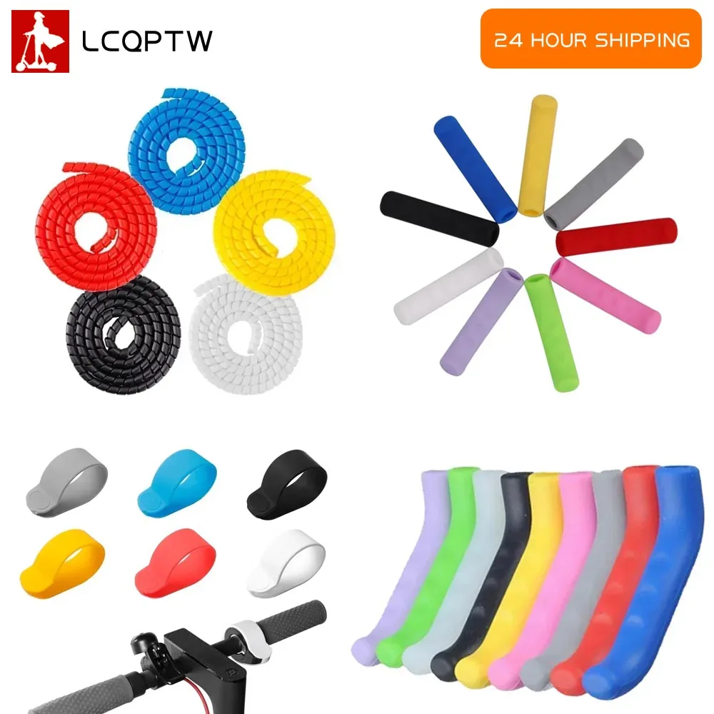 Protector Cover Assembly For Xiaomi M365/1S/PRO Anti-slip Handle Brake Thumb Throttle Sleeve E-Scooter Organizer Winding Tubes