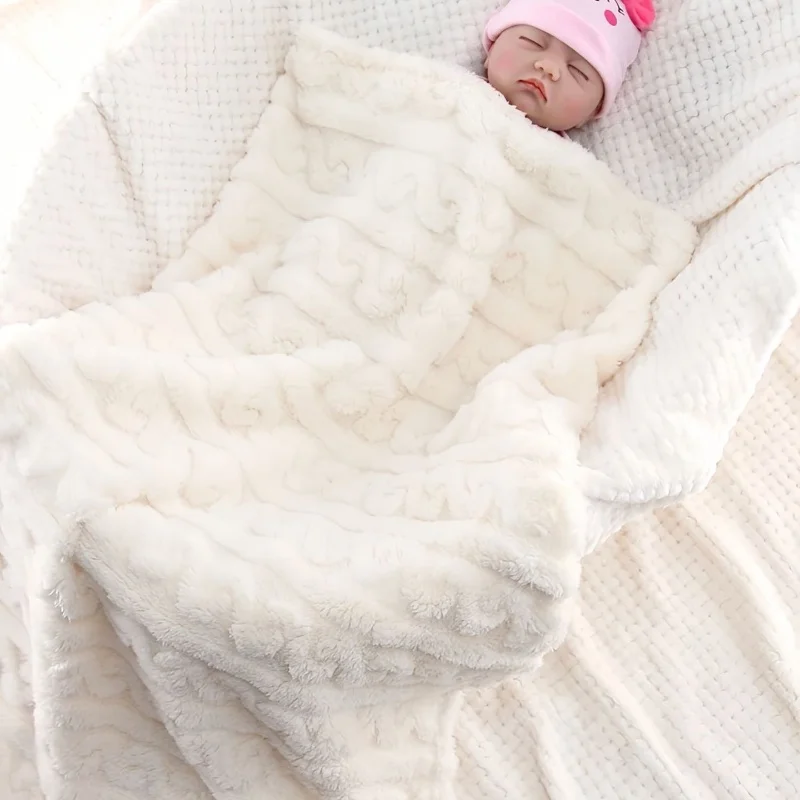Soft Breathable Baby Blanket Super Soft Newborn Swaddle Blanket Warm Children's Lightweight and Comfortable