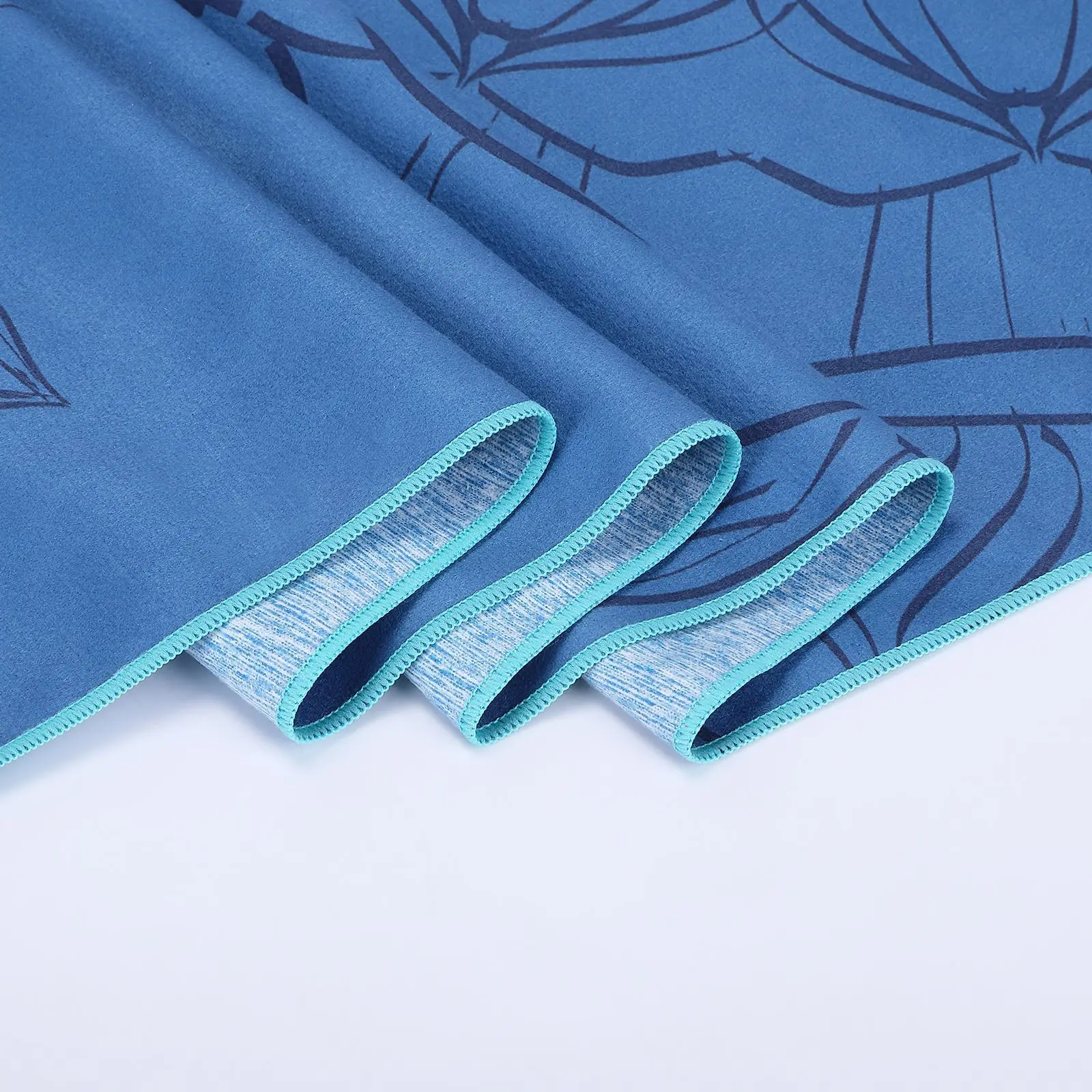 Serviette de yoga portable et coordonnante avec impression numérique, accessoire de rafraîchissement pour la piscine