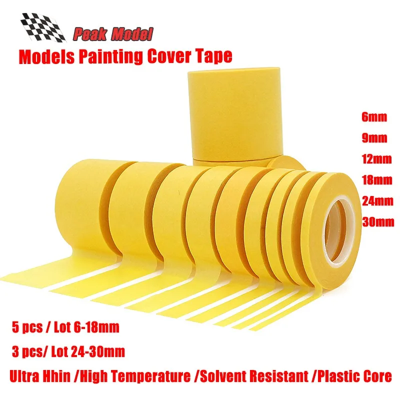 3-5 Pcs/Lot 6mm~30mm Scale Models Gundam Models Painting Cover Tape Masking Tape And Cutter