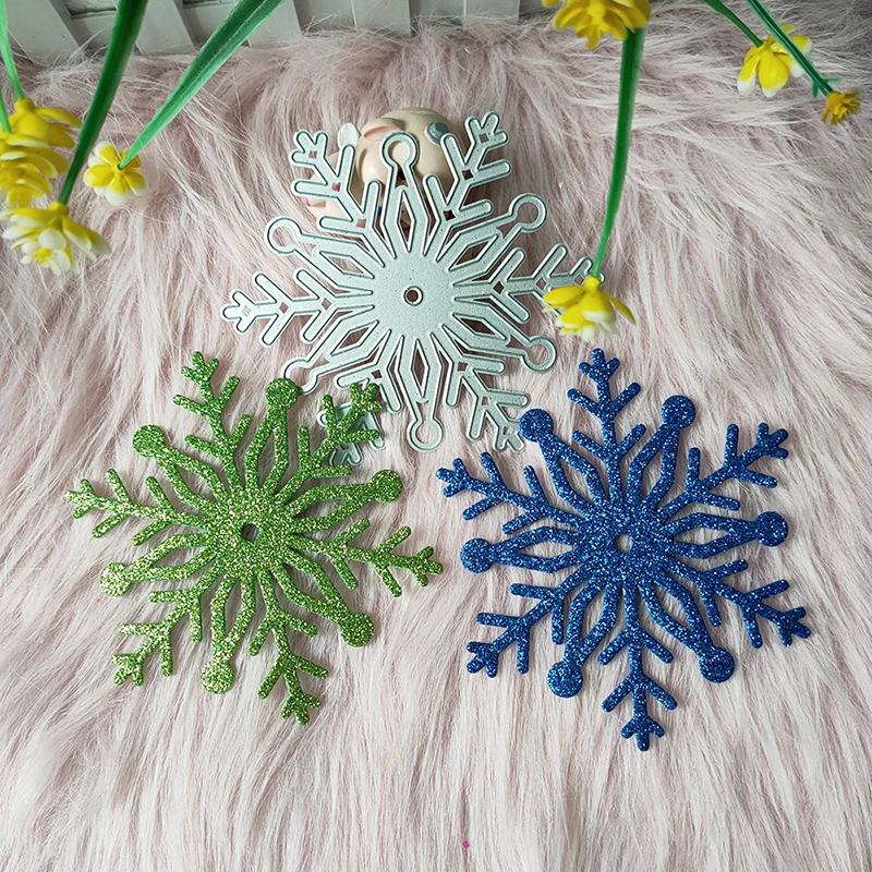 

НОВАЯ РОЖДЕСТВЕНСКАЯ большая Снежинка, металлическая форма для высечки, рельефное украшение для фотоальбома «сделай сам»