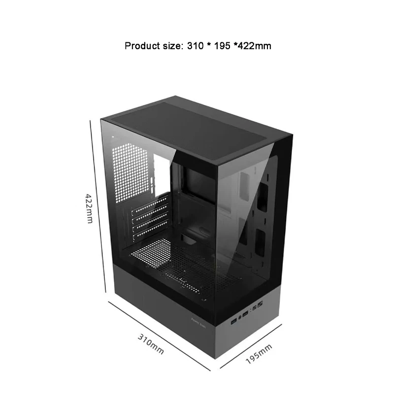 Power Train Illusory Mirror Black/White MATX Sea View Room Case 240 Water Cooled Cooling Desktop Assembled Computer Case