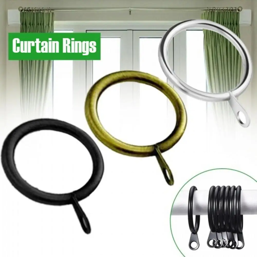 Metal Curtain Rings, Hanging Hooks for Curtains, Rods, Pole Voile, Heavy Duty Rings, 6Pcs, 96Pcs