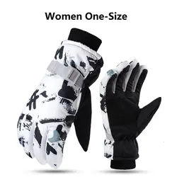 Unisex Waterproof Touch Screen Winter Sports Gloves (Women One Size)