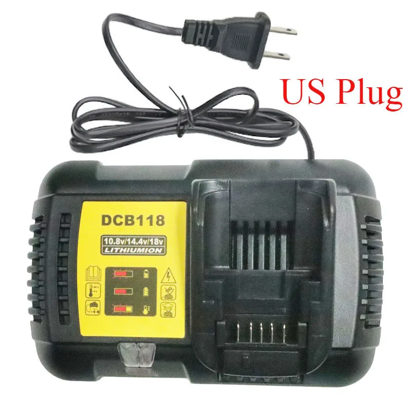 DeWalt용 리튬 이온 배터리 충전기, 충전 4.5A, DCB118, 10.8V, 12V, 14.4V, 18V, 20V, 60V, DCB101, DCB200, DCB140, DCB105, DCB112, DC