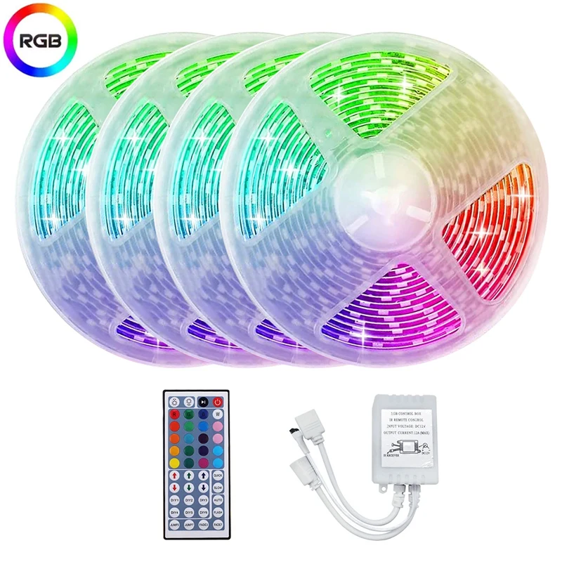 

Гибкая Водонепроницаемая RGB-лента, 2835, светодиодов, с 44 клавишами, для спальни на День святого Валентина