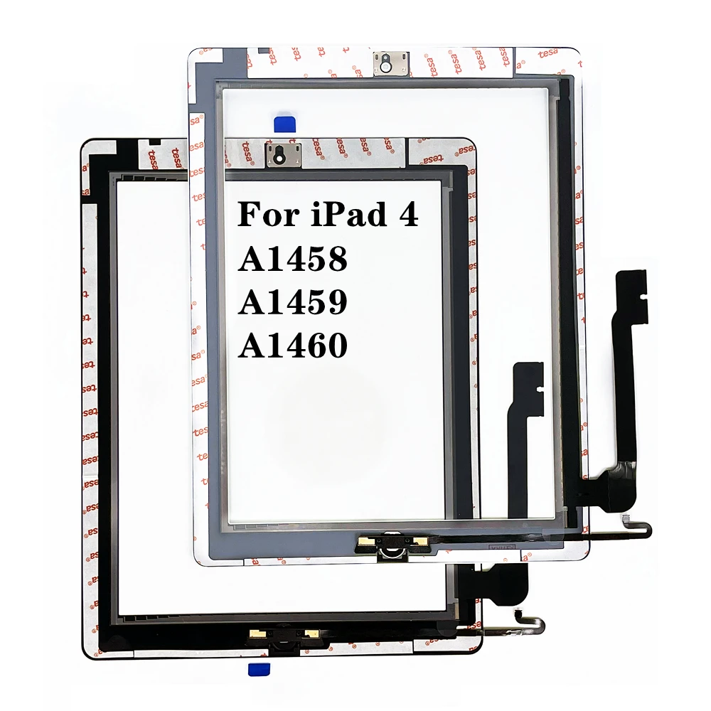 

Original touchscreen For IPad 4 ipad4 a1458 a1459 a1460 Touch Screen Digitizer Panel Assembly Replacement part Glass With button