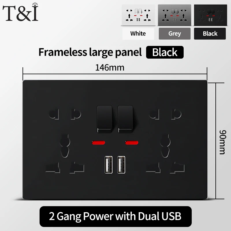 Dual USB-Black