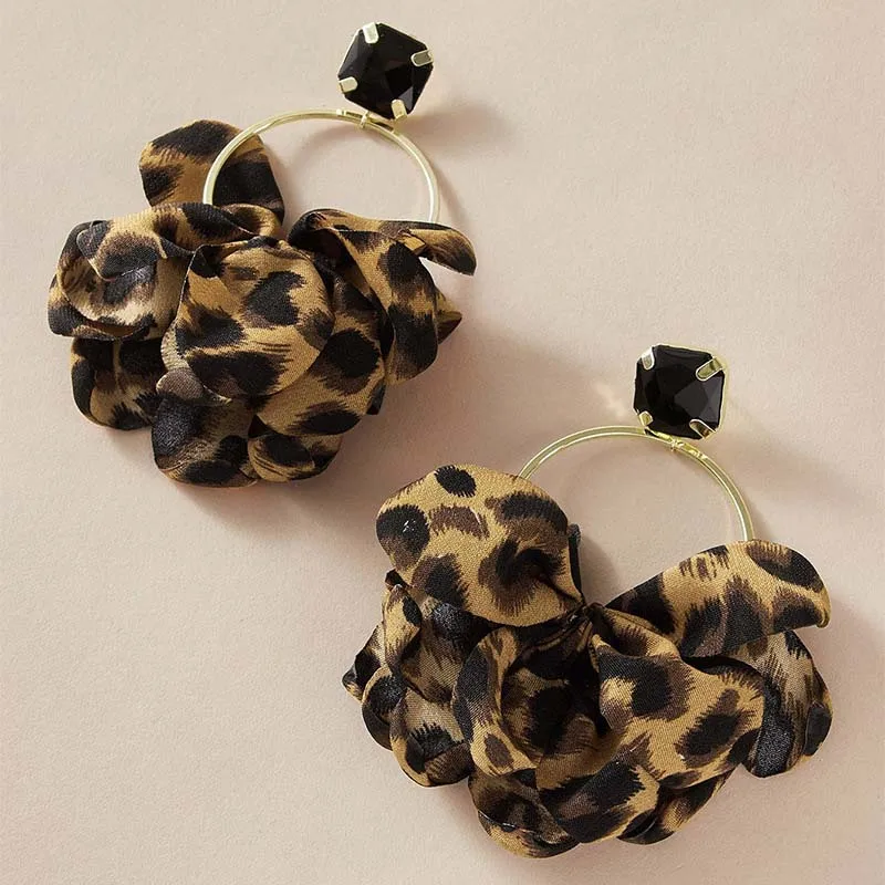 Retro Leopard Print Drop Earrings Pendant Earring Jewelry Gift for Women drop earrings pendant earrings crystal earrings animal earrings