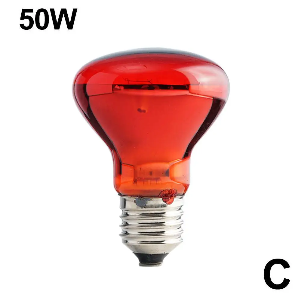 Infrared Heating Bulb Pet Red Heating Lamp 25W 50W 75W 100W Infrared Heating Lamp For Amphibian Snake Heat Reptile Bulb UV Light
