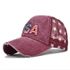 Star Print American Flag Embroidered Mesh Baseball Cap Washed Sun Protection Snapback For Women Men Sports Hiking Golf Dad Hat 3
