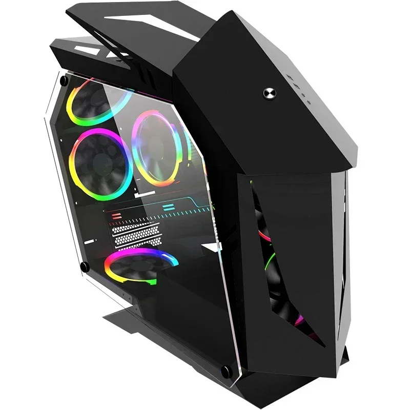 DISPONIBILE Custodia per PC ATX bianca Custodie per computer ATX temperate a torre media Custodie per computer da gioco per PC Towers