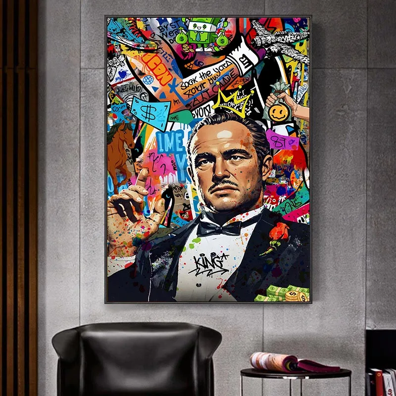 Bold Urban Graffiti Art Print - Retro 80s Street Style Canvas Decor
