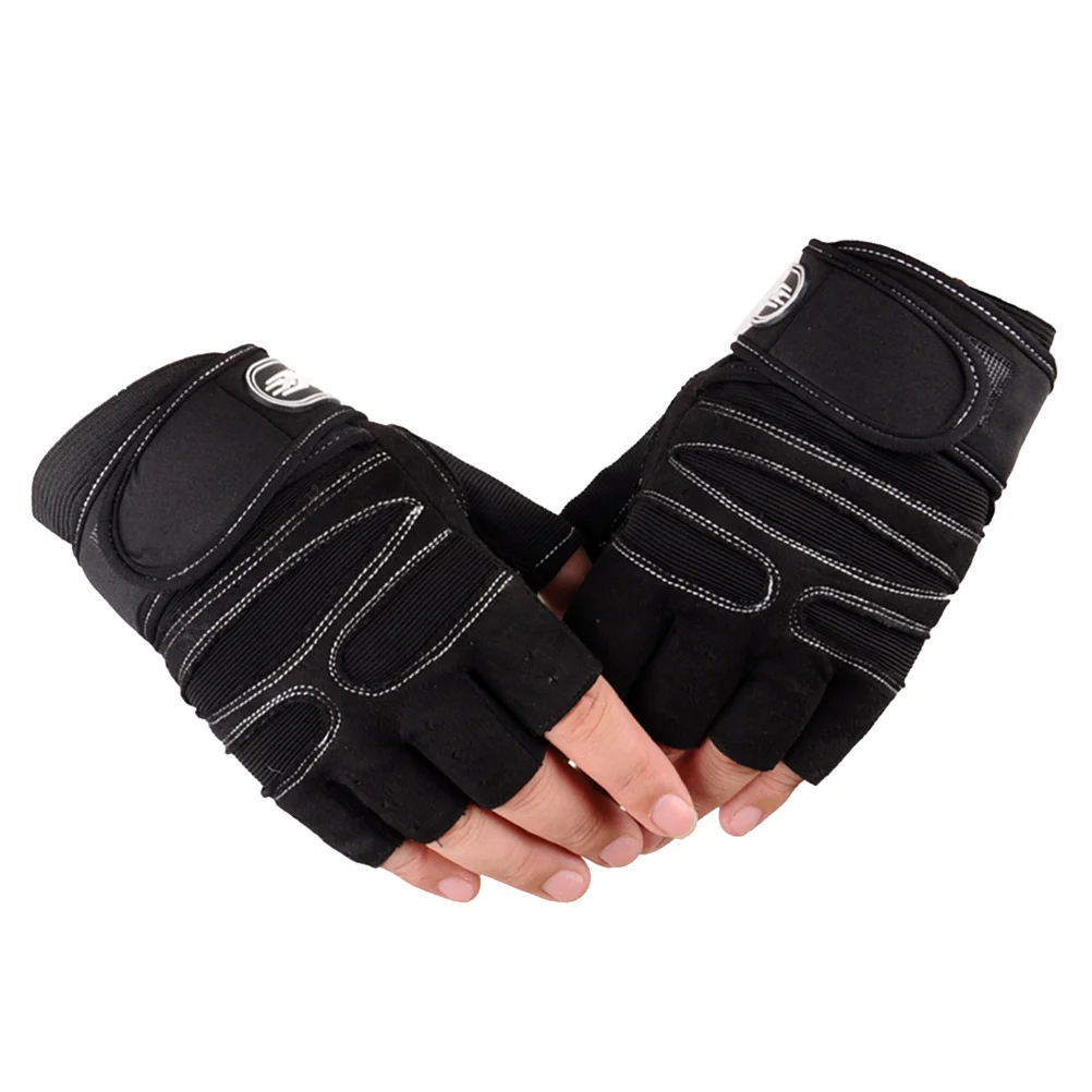 

Weight Lifting Gloves Gym Workout Gloves Skid Resistance for Women Men Training Size L (Black and White Line)