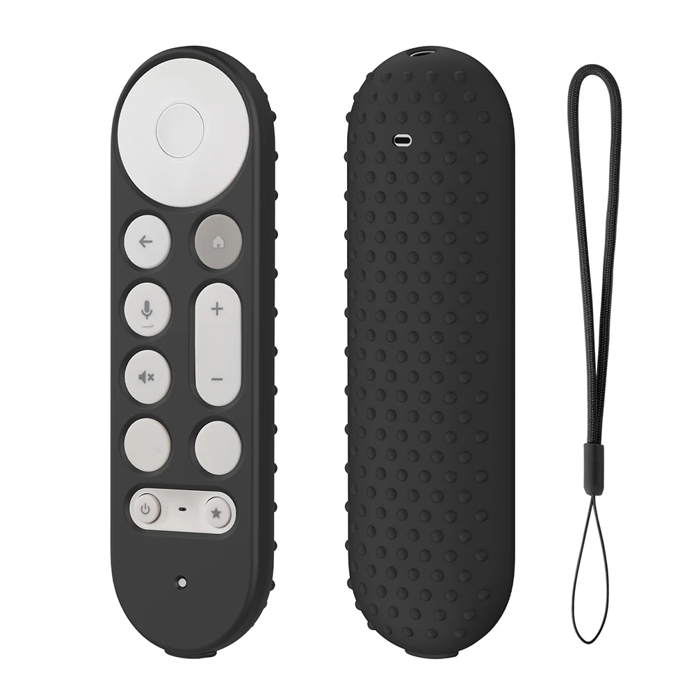Silicone Remote Case Silicone Remote Case with Lanyard Protective Controller Sleeve Skin Shockproof TV Remote Control Case for Google TV Streamer 4K silicone remote case,silicone remote cover,silicone remote sleeve,remote controller cover,silicone case protector